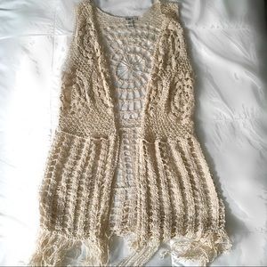 Cato Crocheted Knit Duster